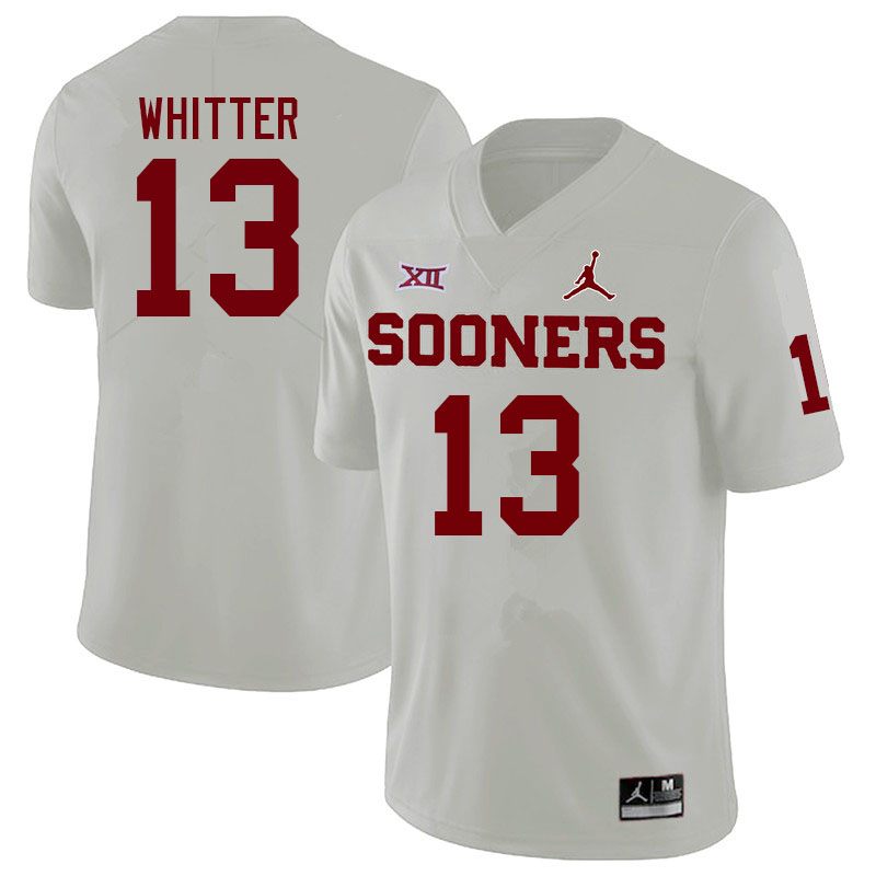 Oklahoma Sooners #13 Shane Whitter College Football Jerseys Sale-White